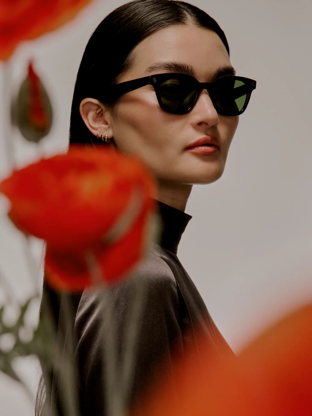 Garrett Leight Naples Sun Black/Pure Green